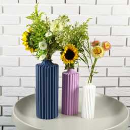 "Haute 3D Printed Vase - Sculptural For Flowers - Modern Bold Decor Hypebeast Aesthetic Mother's Day Gift 3 Sizes - 6""-10" - thumbnail 2