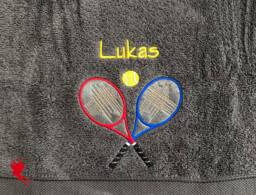 Tennis Personalised Embroidered Towels - thumbnail 1