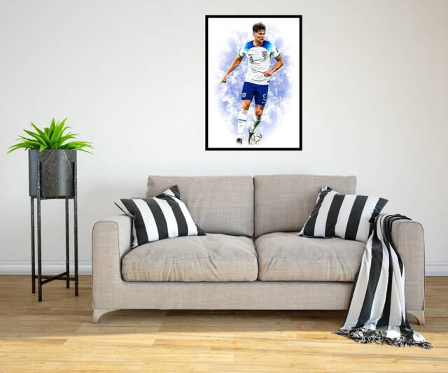 John Stones England 2022/23 Digital Art Print - On Foamex Board Or Photo Paper - image 1