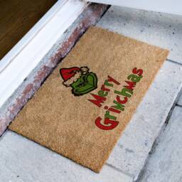 Merry Grinchmas - Grinch Home Decor Doormat Funny Holiday Decorations Rug - thumbnail 2