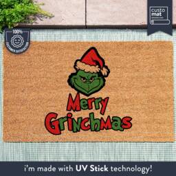 Merry Grinchmas - Grinch Home Decor Doormat Funny Holiday Decorations Rug - thumbnail 1