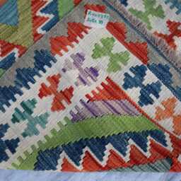 3x7 Ft Maimana Stunning Turkmen Kilim, Chubi New Long Runner Rug, Flatweave Oriental Afghan Handmade Kilim Hallway Area Rug - thumbnail 4