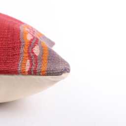 Handwoven Turkish Kilim Pillow Cover 16x16 Decorative Cushion - thumbnail 4