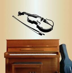 In-Style Decals Wall Vinyl Decal Art Sticker Violin Musical Instrument Musician Music Shop Removable Mural Unique Design 90 - thumbnail 1