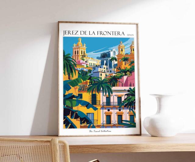 Jerez De La Frontera Poster Spanish Travel Art Print - image 1