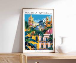 Jerez De La Frontera Poster Spanish Travel Art Print - thumbnail 1