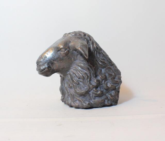 Sheep Bronze Sculpture, Countryside Animals, Original Art - image 1
