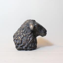 Sheep Bronze Sculpture, Countryside Animals, Original Art - thumbnail 2
