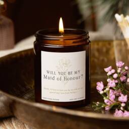 Maid Of Honour Proposal Candle Personalised Soy Wax Gift - thumbnail 1