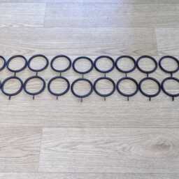 Twisted Curtain Rail Set-Up Wrought Iron - Forged Steel Handcrafted in UK +Free Fitting Kit - thumbnail 4
