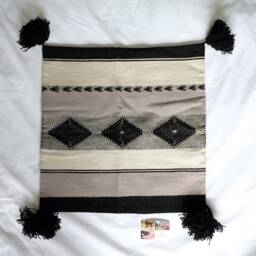 Sawna L, Handmade Peruvian Wool Pillow Cover Artisan Woven Cushion - 50x50cm - thumbnail 3