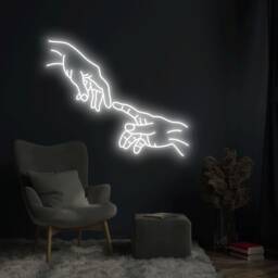 Hands Of God Neon Sign, Custom Wall Decor, Party Decoration - thumbnail 3