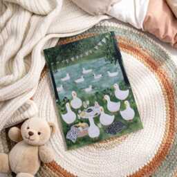 Duck Picnic Nursery Print - Whimsical Geese Tea Party Art - thumbnail 3