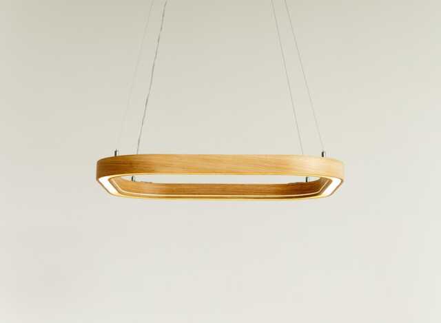 Rustic Round Wood Pendant Light Mid-Century Modern Chandelier For Dining Room & Kitchen Island - image 1