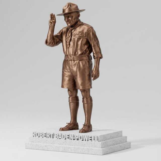 Robert Baden-Powell Founder Of The Scout Movement 25cm Bronze Effect Statue - image 1