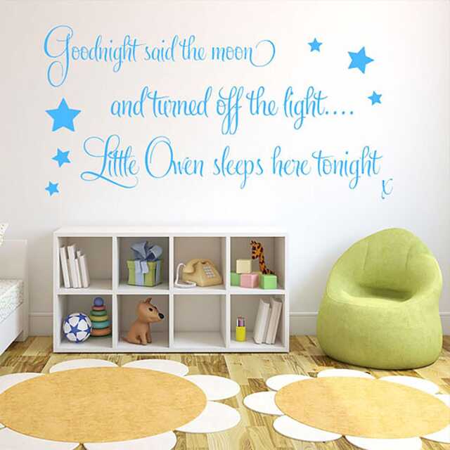Personalized Goodnight Moon Vinyl Wall Decal - Nursery Decor - image 1