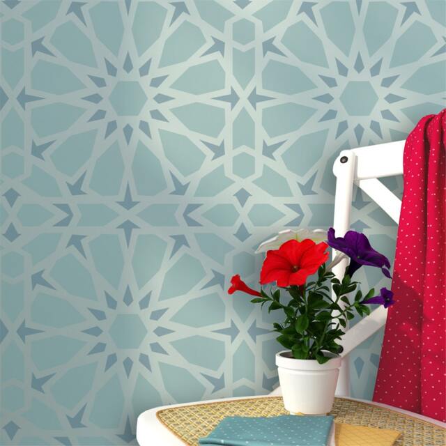 Zelij Moroccan Wall Stencils Reusable Template For Diy Decor Interiors - image 1