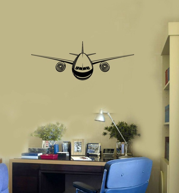 Aircraft Vinyl Wall Decal Airplane Aviation Boy Room Art Stickers Mural - #2626Di - image 1