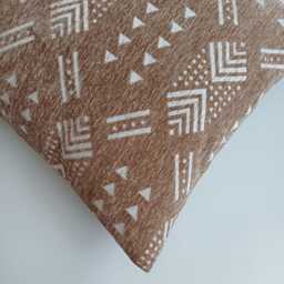 Moroccan Velvet Cushion Cover, Handmade Brocade Clay Brown Pillow Decorative 16''x16''/40x40 cm - thumbnail 3
