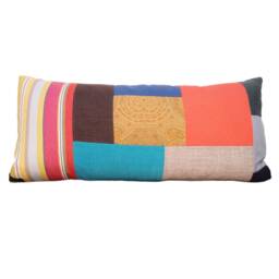 Colour Block Pillow No.12 Handmade One-Of-A-Kind CushionModern Uplifting Home Decor Patchwork Rectangular Colour Block - thumbnail 2