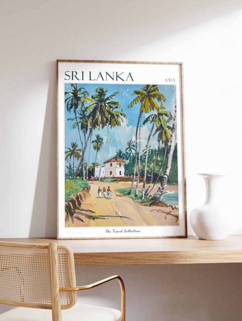 Sri Lanka Travel Poster Tropical Beach Art Print - image 1