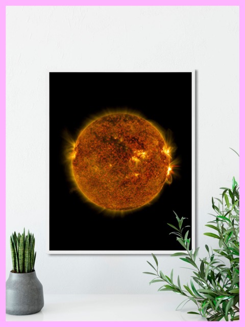 Space - Solar Flare Astronomy Planet Printable Print -Decor Photo Wall Art Digital Download - image 1