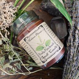 Patchouli Love & Prosperity Spell Candle - thumbnail 1