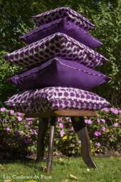 Decorative Wax Cushion, Boho Chic Decorative Patterned Cushion Cover, Purple Gift For Her - thumbnail 1