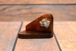 American Pit Bull Terrier - Wooden Candlestick With Dog, Souvenir, Decoration, Limited Edition, Collection - thumbnail 1