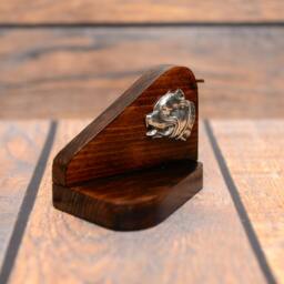 American Pit Bull Terrier - Wooden Candlestick With Dog, Souvenir, Decoration, Limited Edition, Collection - thumbnail 3