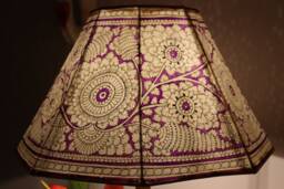 Violet Floral Motif Lampshade/ Handmade/ Table Lampshade/Floor Lampshade