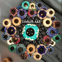 Turkish Mosaic Chandelier With 37 Large Globes , ID 144 - thumbnail 3
