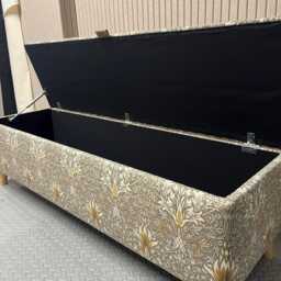 Handmade Storage Bench Snakeshead William Morris Fabric Ottoman - thumbnail 2