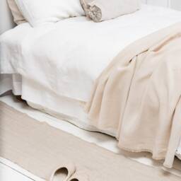 Soft Linen Pillowcase With Envelope Closure White Or Ivory. Natural Pillow Cover Closure. Bedding - thumbnail 2