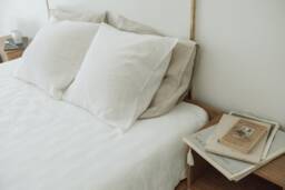 Soft Linen Pillowcase With Envelope Closure White Or Ivory. Natural Pillow Cover Closure. Bedding