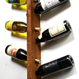 Personalized Rustic Wood Wine Rack - Wall Hanging 6 Bottle Home Bar - thumbnail 2