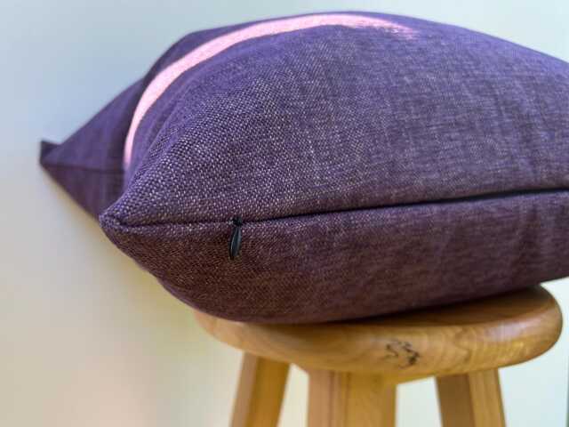 Plum Purple Linen Pillow Cover Modern Euro Sham, Lumbar Cushion - All Duties Paid Usa - image 1
