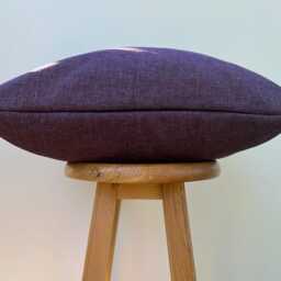 Plum Purple Linen Pillow Cover Modern Euro Sham, Lumbar Cushion - All Duties Paid Usa - thumbnail 4