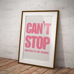 Can't Stop - Pink Waves Poster Song-Inspired Print, Home Decor, Iconic Lyric Quote, Music Lover Wall Art, Rock Band Posters - thumbnail 2