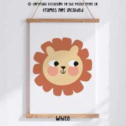 Lion Print -- Safari Nursery Print, Jungle Kids Bedroom, Playroom Jungle, Decor, Nursery, Unframed - thumbnail 2