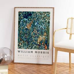 William Morris Poster, Exhibition Print, Vintage Wall Art, Textile Floral Art - thumbnail 3