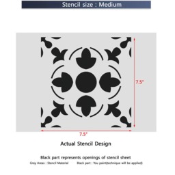 Wall Stencils Damask Tile Stencil For Diy Decor Faux Reusable Template V0032 - thumbnail 3