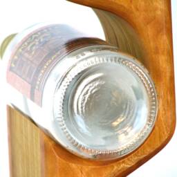Cherry Wood Wine Bottle Rack - Storage 3 Tabletop Modern Unique - thumbnail 2