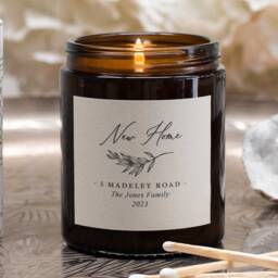 Personalised New Home Candle - Thoughtful, Unique, Gift - thumbnail 1