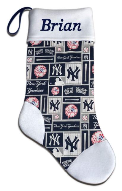 Personalized Mlb Ny New York Yankees Baseball Christmas Stocking Embroidered