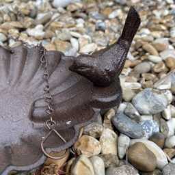 Hanging Metal Bird Bath/Feeder Water Dish Table Tray Garden Decoration - thumbnail 4