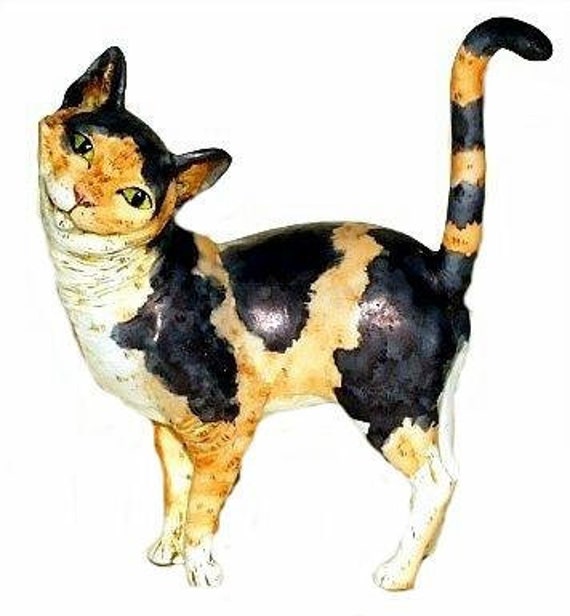 Neil Eyre Eyredesigns Standing Desk Window Kitty Cat Calico Black Siamese Hand Made Usa Collectible Limited Edition - image 1