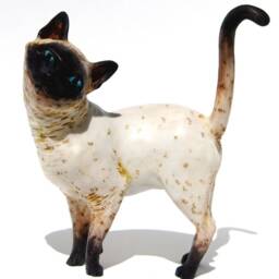 Neil Eyre Eyredesigns Standing Desk Window Kitty Cat Calico Black Siamese Hand Made Usa Collectible Limited Edition - thumbnail 3