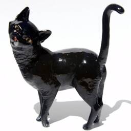 Neil Eyre Eyredesigns Standing Desk Window Kitty Cat Calico Black Siamese Hand Made Usa Collectible Limited Edition - thumbnail 2