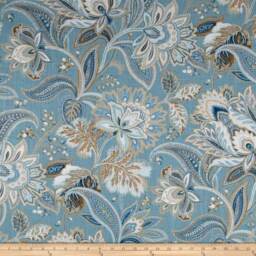 Hamptons Style Linen Cushion Cover Blue & White Floral Pillow - thumbnail 2